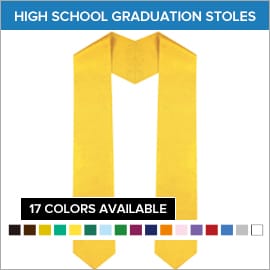 High School Plain Graduation Stoles
