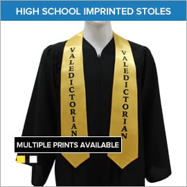 High School Imprinted Graduation Stoles