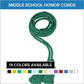 Junior High & Middle School Graduation Honor Cords