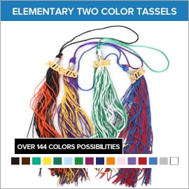 Elementary Two Color Graduation Tassels