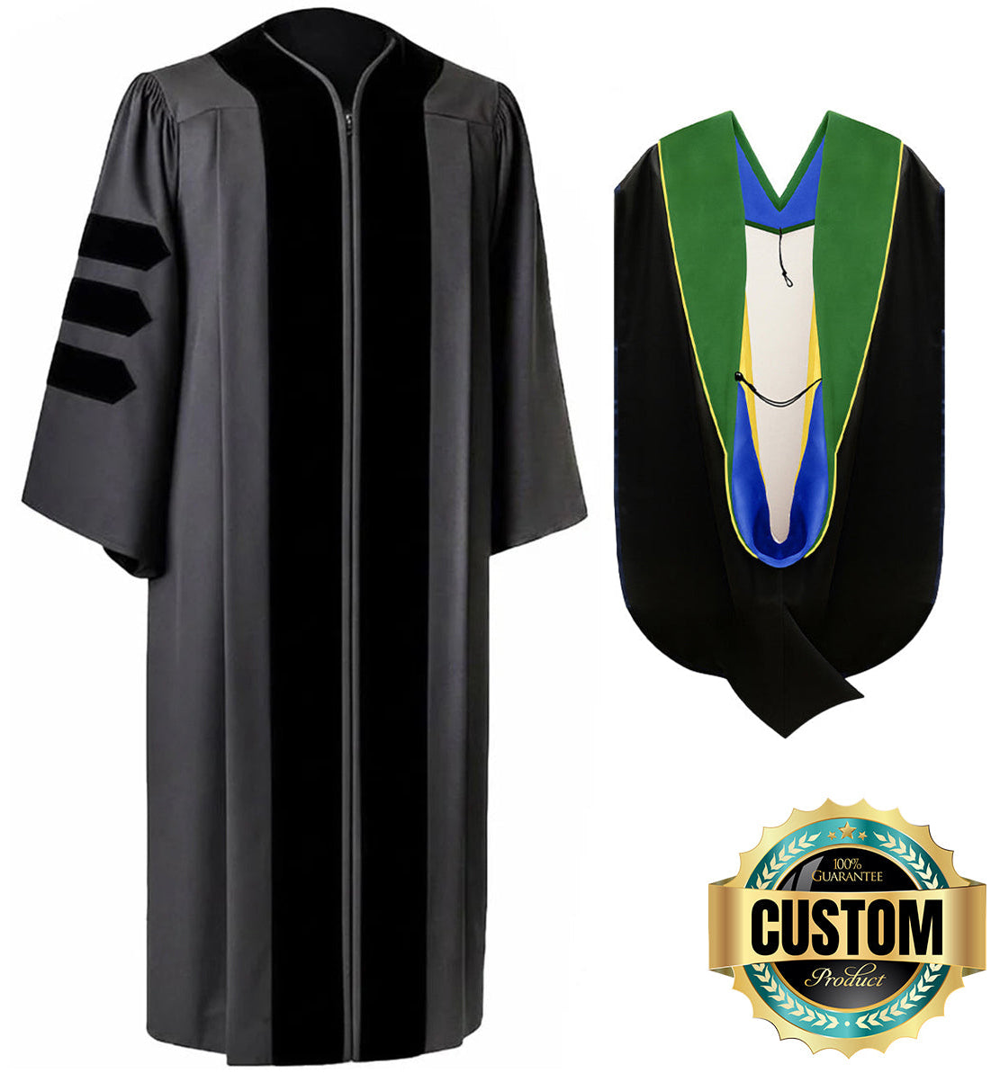 white graduation dresses women Deluxe Royal Blue Doctoral Gown