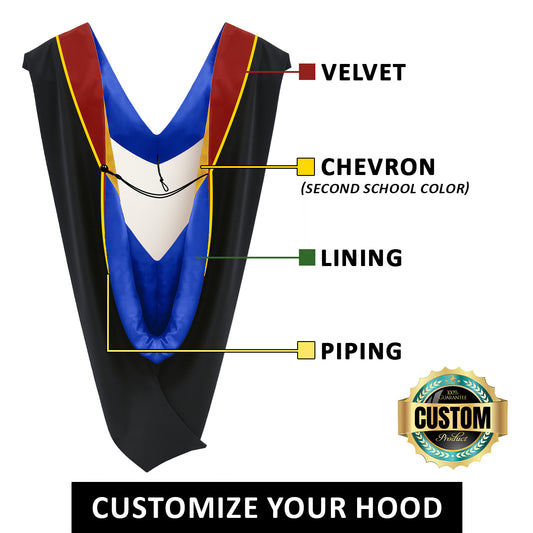 Matte Black Bachelors Academic Cap, Gown & Hood