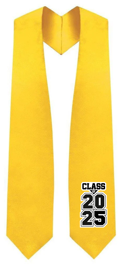 Gold "Class of 2025/2026" Graduation Stole