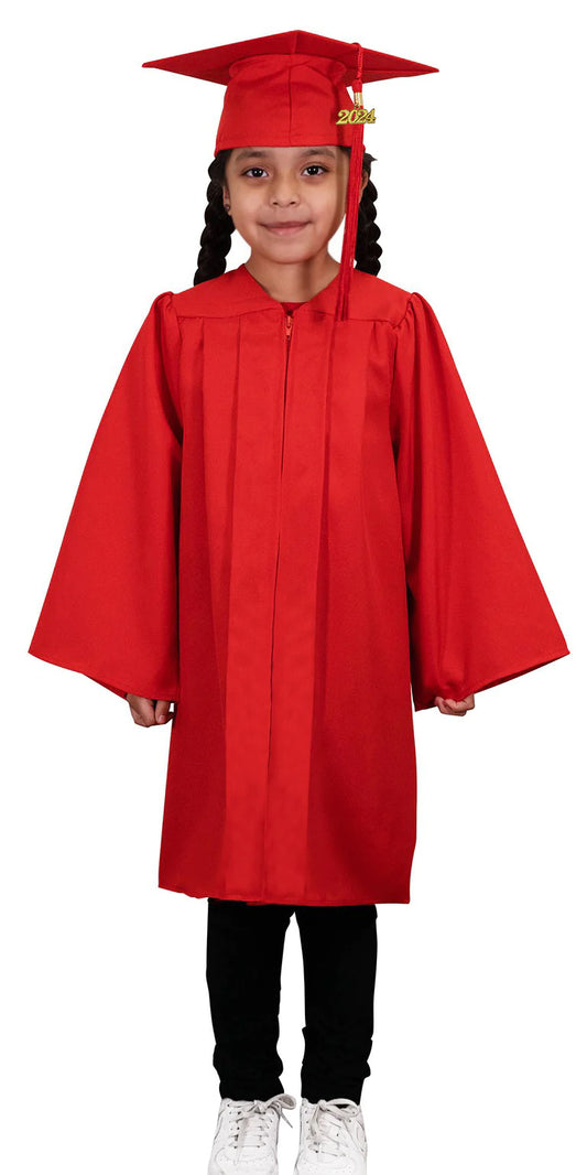 Matte Red Kindergarten/Preschool Cap & Gown