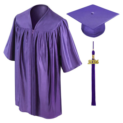 Shiny Purple Kindergarten/Preschool Cap & Gown