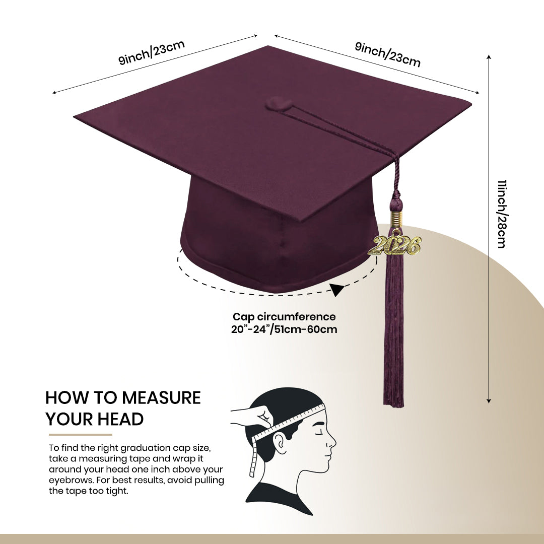 Matte Maroon Elementary Cap & Tassel