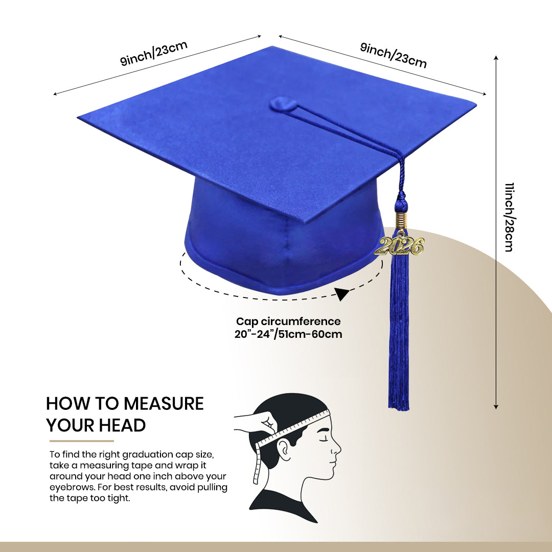 Matte Royal Blue Elementary Cap & Gown