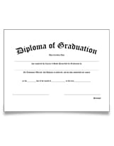 High School Graduation Diplomas