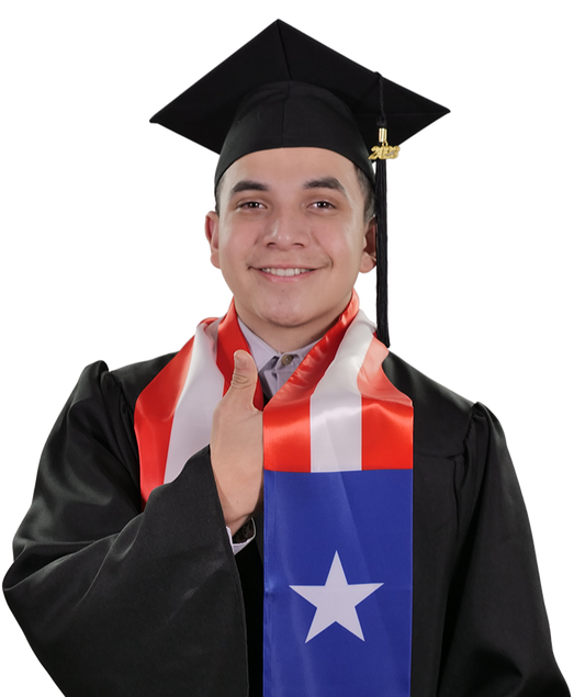 Puerto Rico Graduation Stole - Puerto Rico Flag Sash