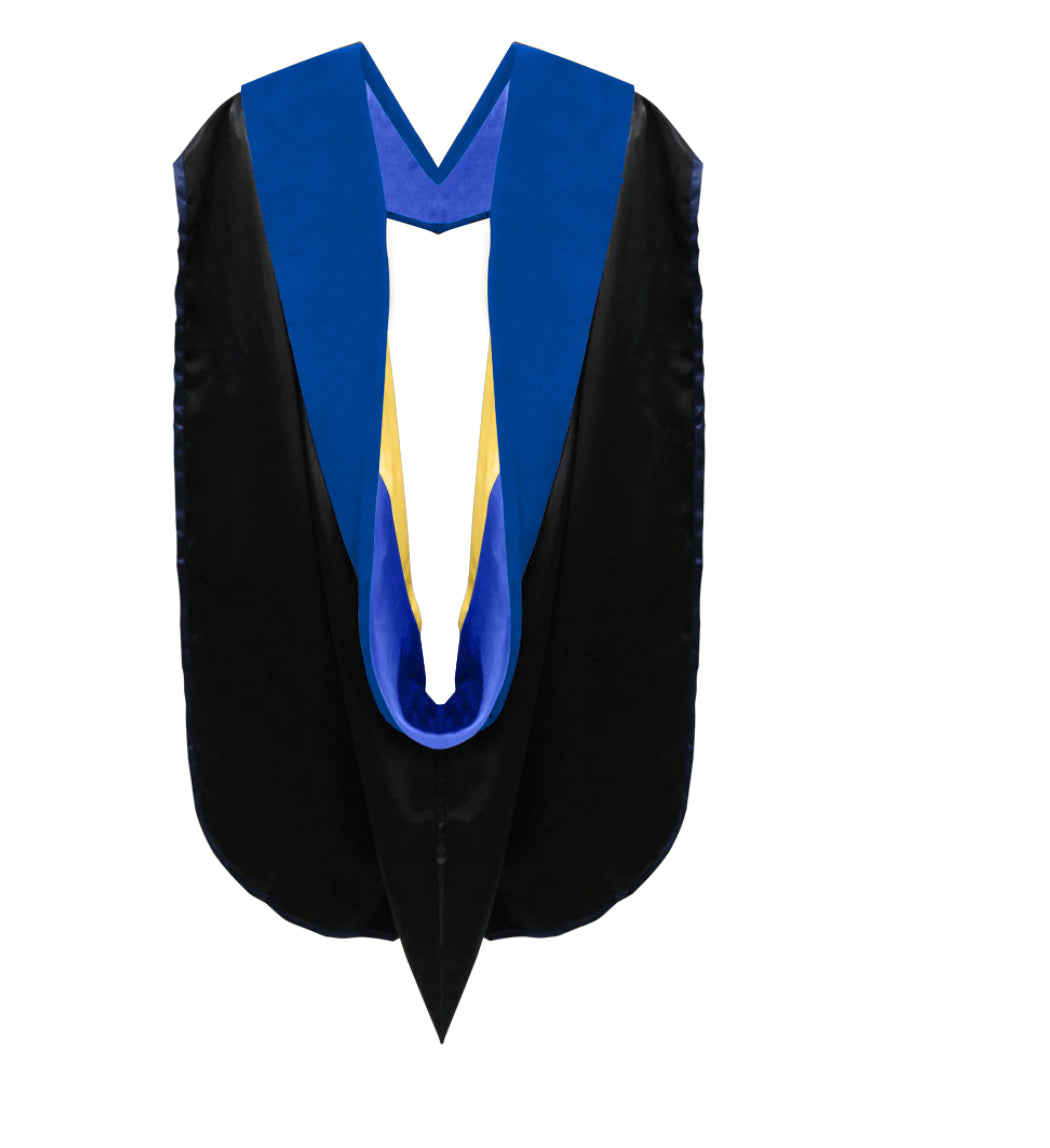 Phd Hood Royal Blue Velvet - Royal & Gold