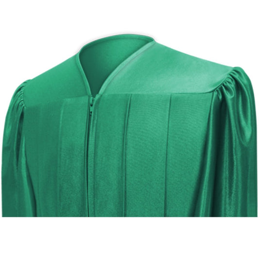 Shiny Emerald Green Bachelors Cap & Gown