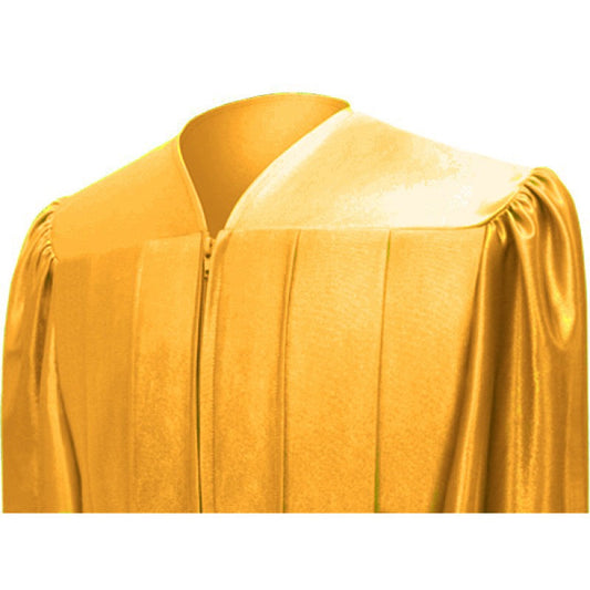 Shiny Antique Gold High School Cap & Gown