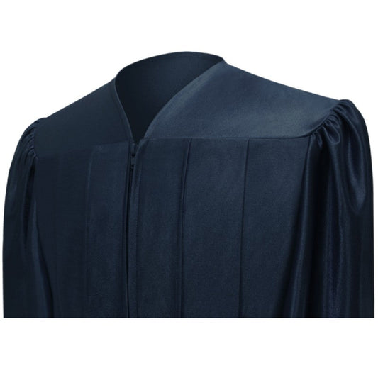 Shiny Navy Blue Bachelors Academic Cap & Gown