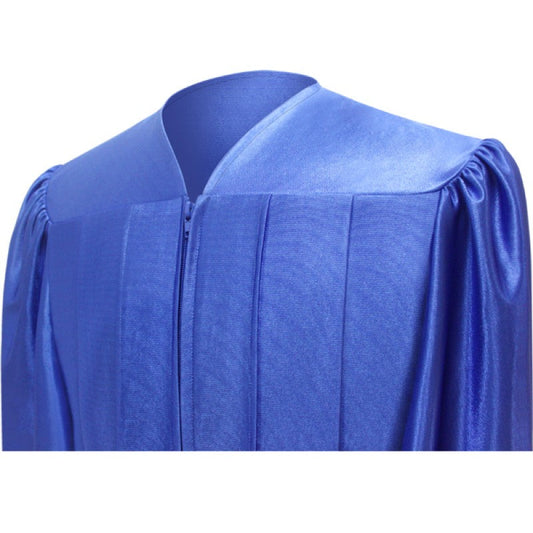 Shiny Royal Blue Bachelors Academic Cap & Gown