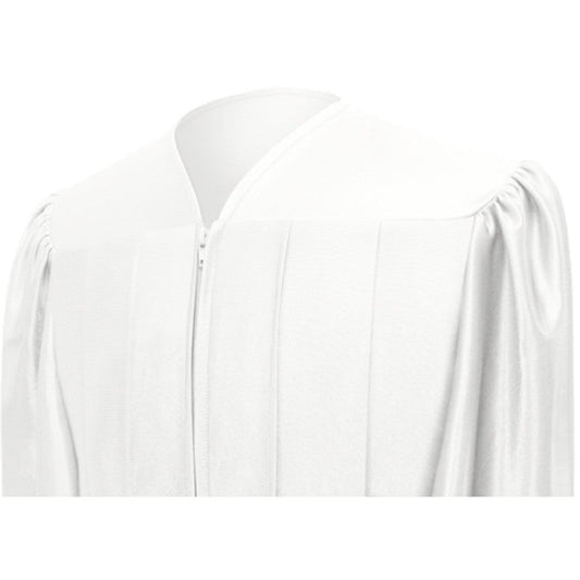 Shiny White Elementary Cap & Gown