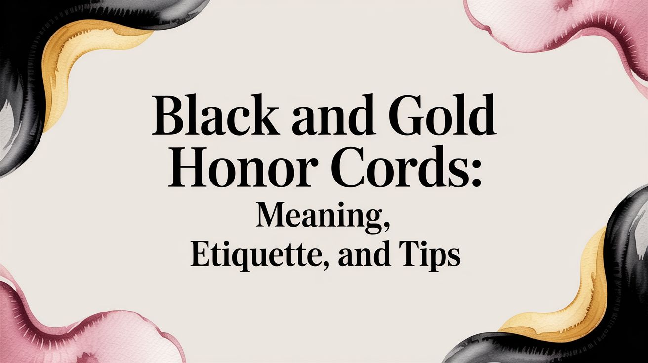Black and Gold Honor Cords: Meaning, Etiquette, and Tips