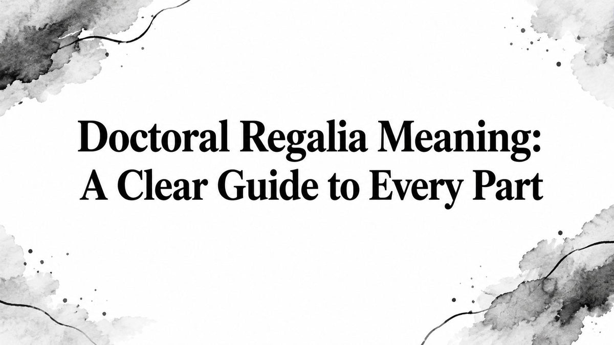 Doctoral Regalia Meaning: A Clear Guide to Every Part