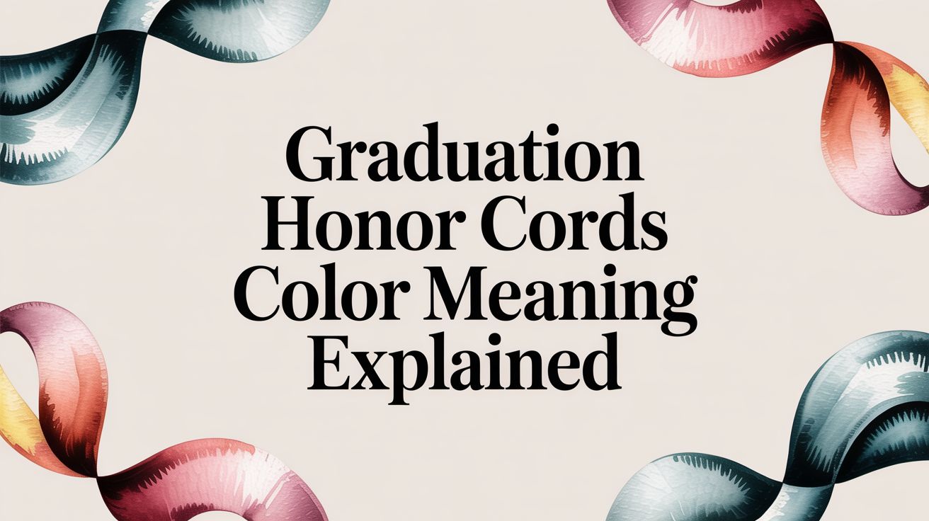 Graduation Honor Cords Color Meaning Explained