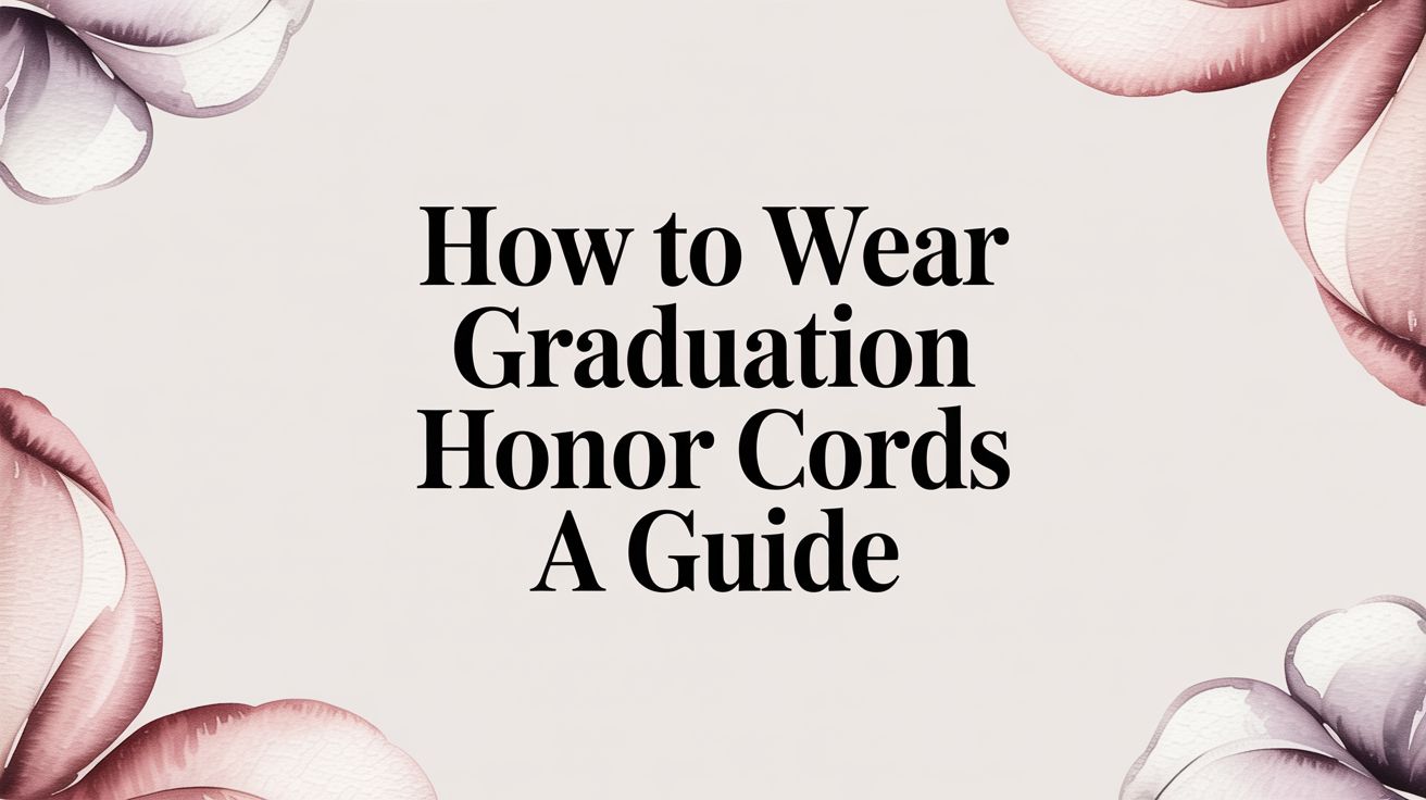 How to Wear Graduation Honor Cords a Guide