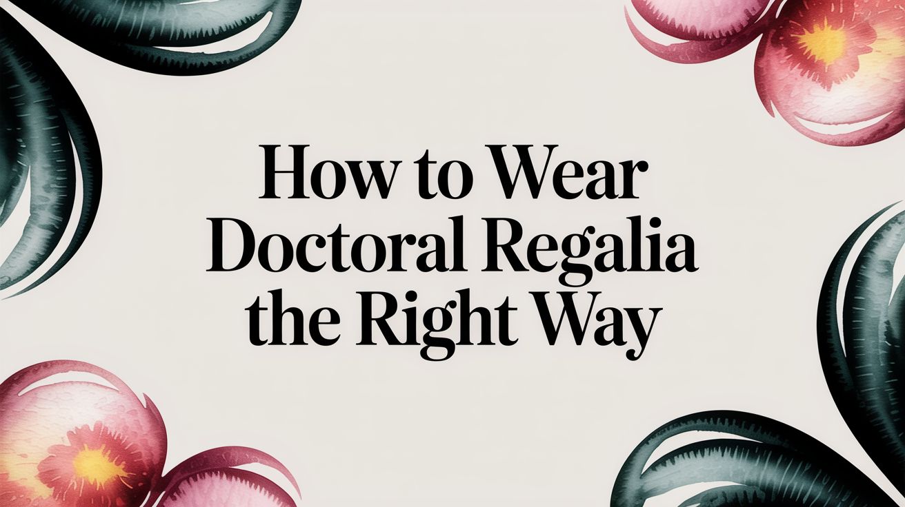 How to Wear Doctoral Regalia The Right Way
