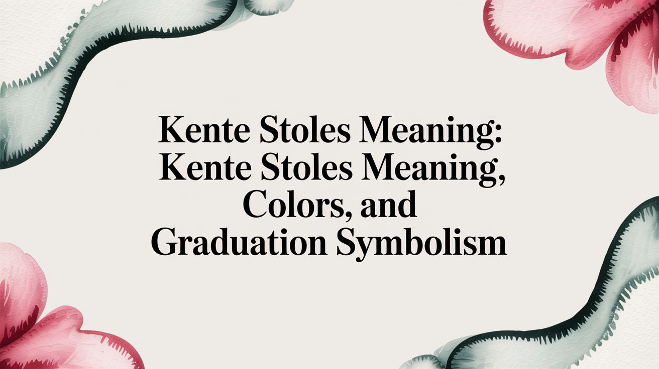 Kente Stoles Meaning: Colors, History, and Graduation Symbolism