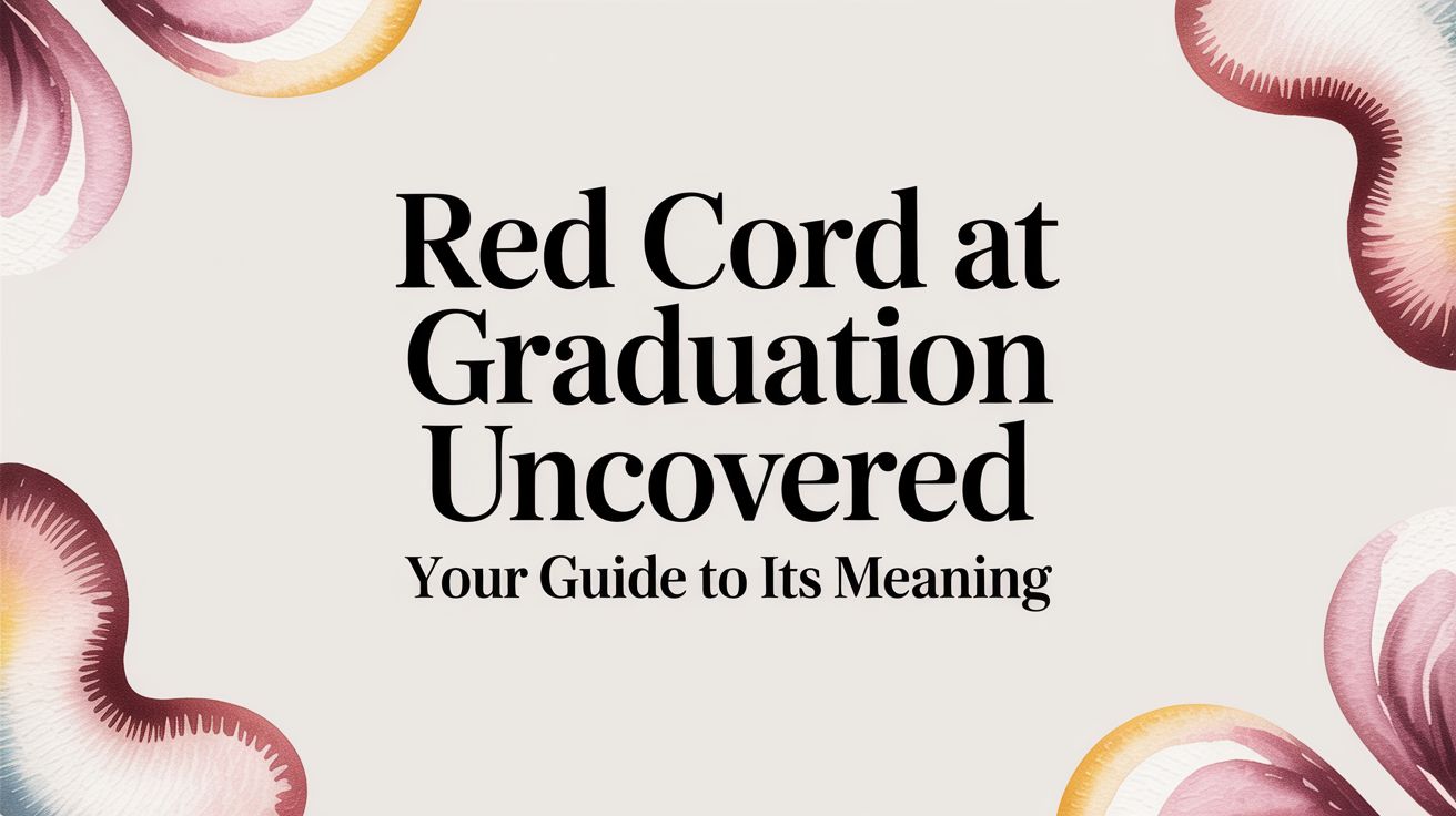 Red Cord at Graduation Uncovered: Your Guide to Its Meaning