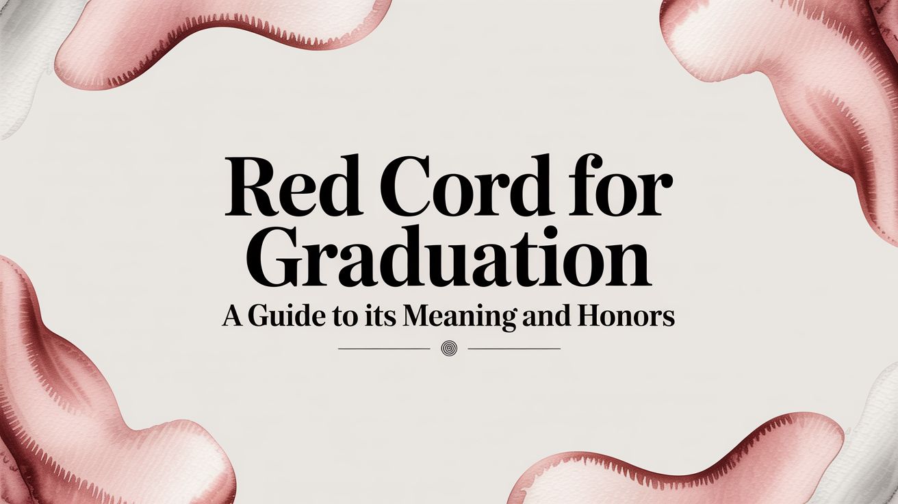 Red Cord for Graduation A Guide to Its Meaning and Honors