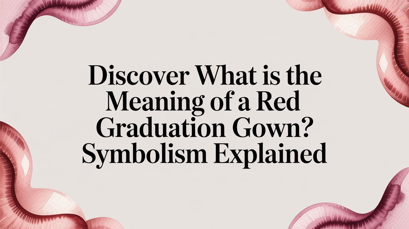 Discover what is the meaning of a red graduation gown? Symbolism explained