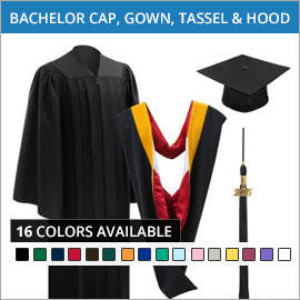 Bachelors Degree Cap, Gown & Hood Packages, Academic Regalia