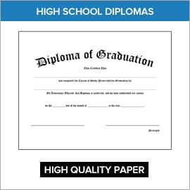 High School Graduation Diplomas