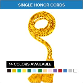 Single and One Color Graduation Honor Cords