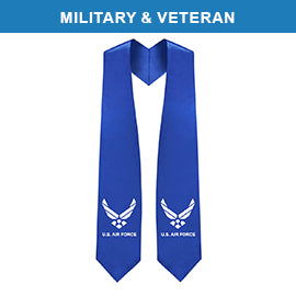 Military & Veteran Graduation Stoles - U.S. Army, Air Force, Coast Guard, Navy, Marine Corps
