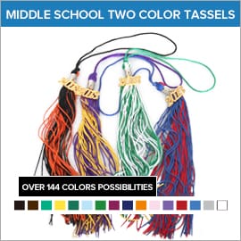 Junior High & Middle School Two Color Graduation Tassels