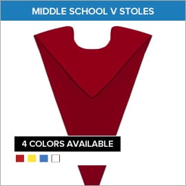 Junior High & Middle School Graduation V Stoles & Pennant Stoles