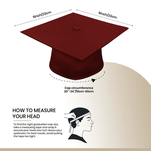 Matte Burgundy Bachelors Academic Cap