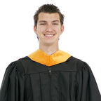 Deluxe Bachelors/Masters Hood - Apricot Velvet, Red & White