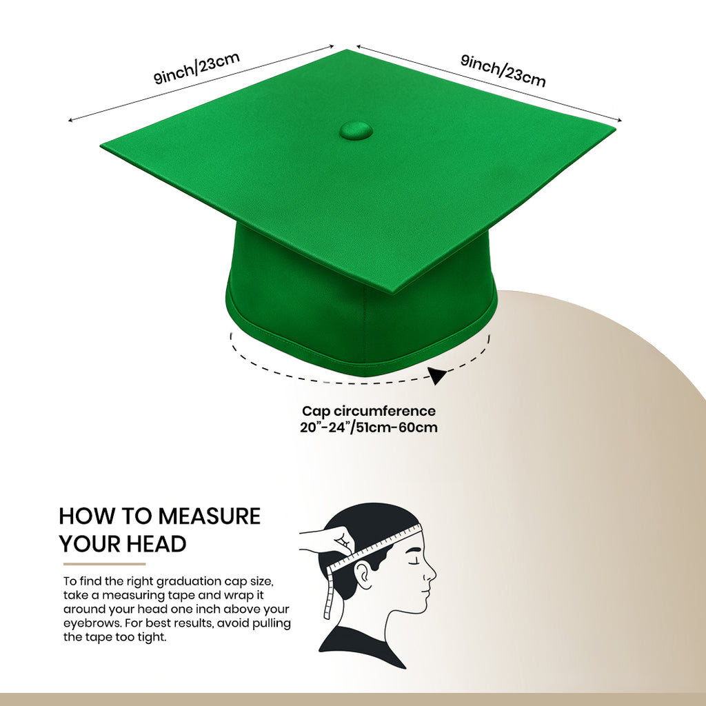 Matte Green Bachelors Cap