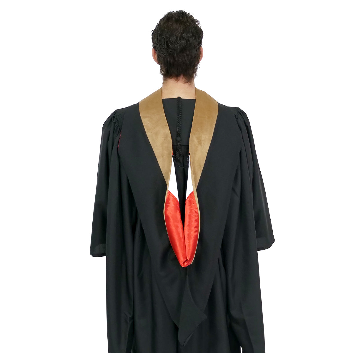 Deluxe Bachelors/Masters Hood - Drab Velvet, Red & White