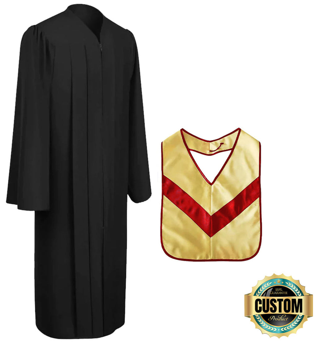 Matte Black Associates Gown & Hood Package