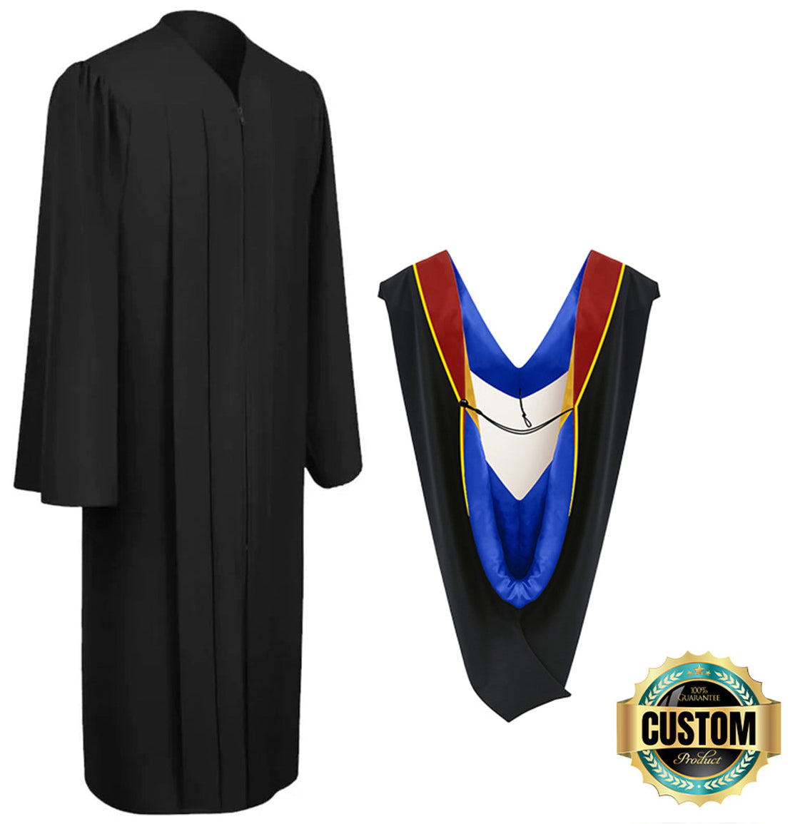Matte Black Bachelors Academic Gown & Hood Package