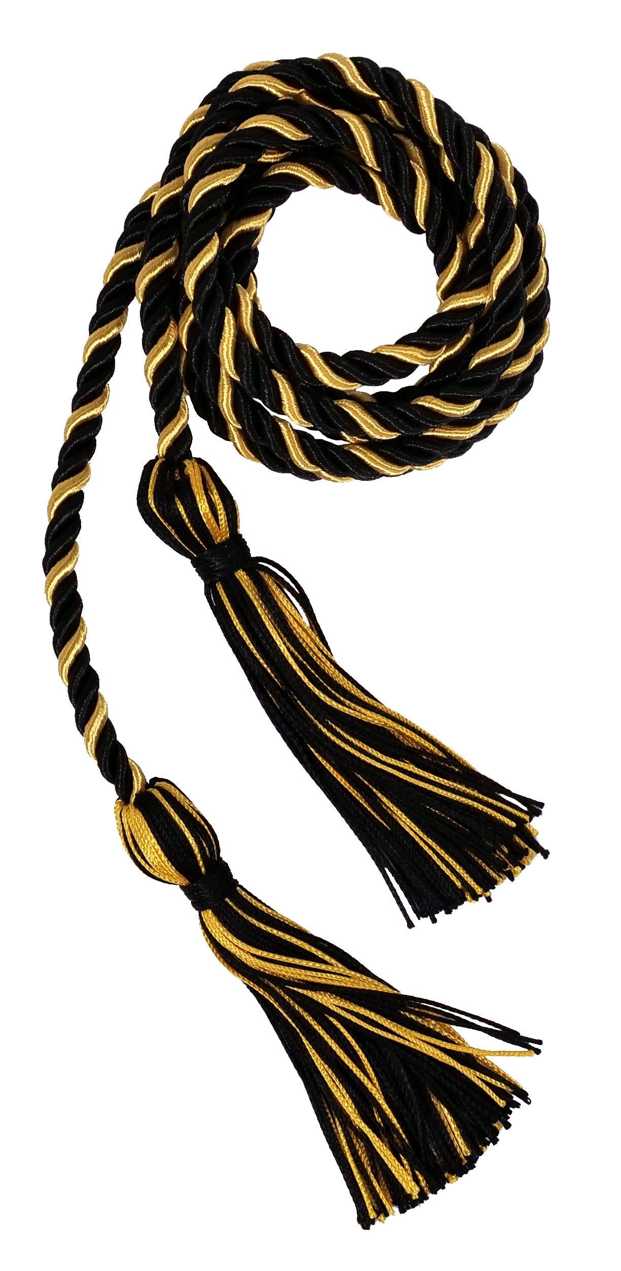 Black and Gold Intertwined Graduation Honor Cord