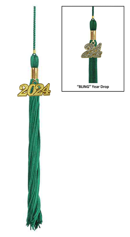 Shiny Emerald Green Junior High/Middle School Cap & Gown