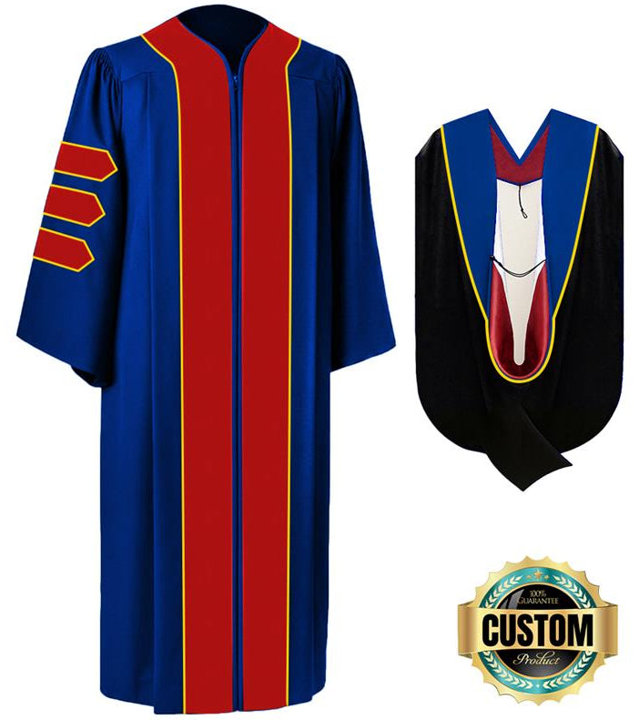 Custom Classic Doctoral Gown and Hood Package