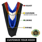 Deluxe Bachelors Academic Hood - CUSTOM YOUR OWN