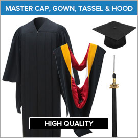 Masters Graduation Cap, Gown & Hood Packages for University