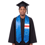 **Cape Verde flag graduation stole with Cape Verdean flag sash design**