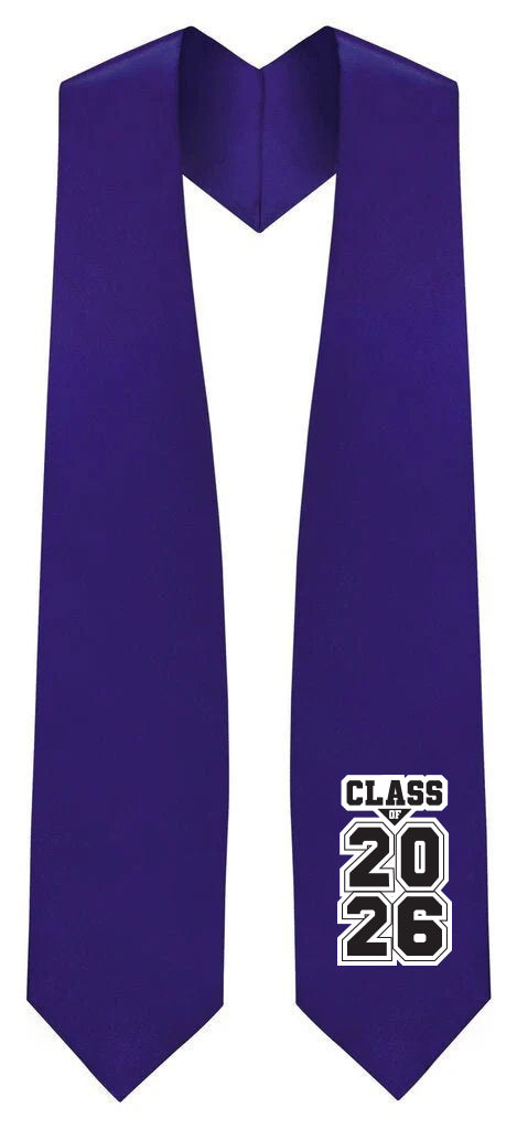 Purple "Class of 2025/2025" Graduation Stole