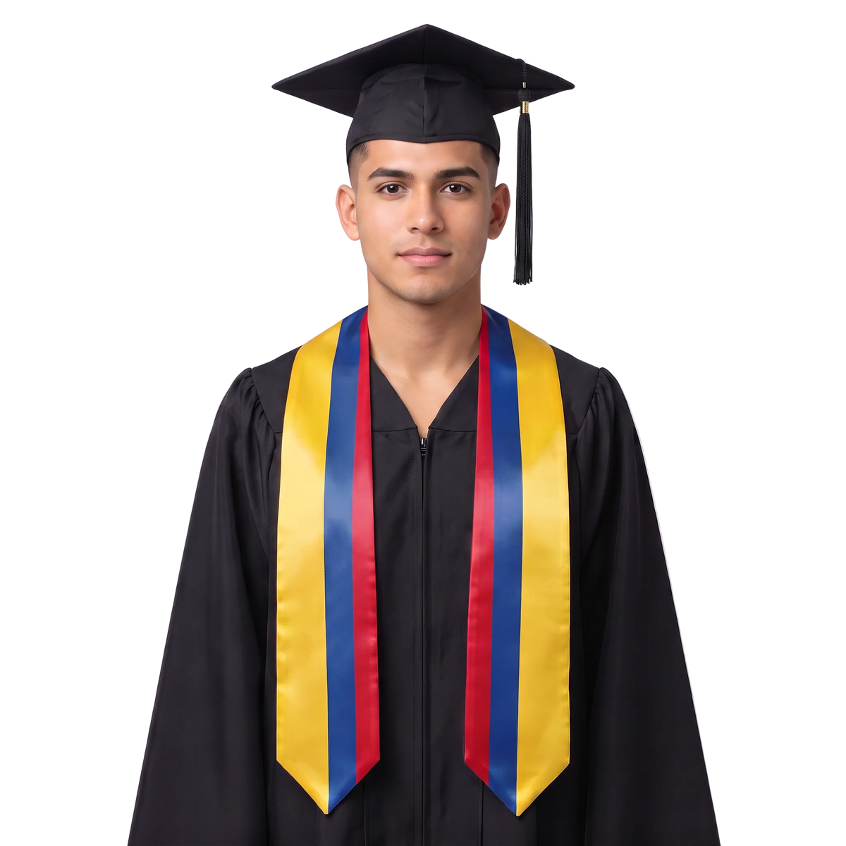 **Colombia flag graduation stole with Colombian flag sash design**