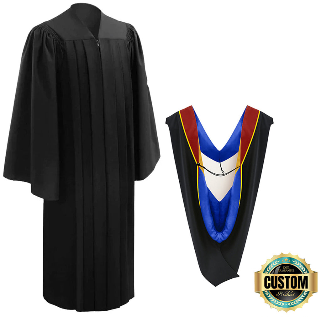 Deluxe Black Bachelors Cap, Gown, Tassel & Hood Package 57 (6'0" - 6'2") Deluxe Black Bachelors Cap, Gown, Tassel & Hood Package 57 (6'0" - 6'2")