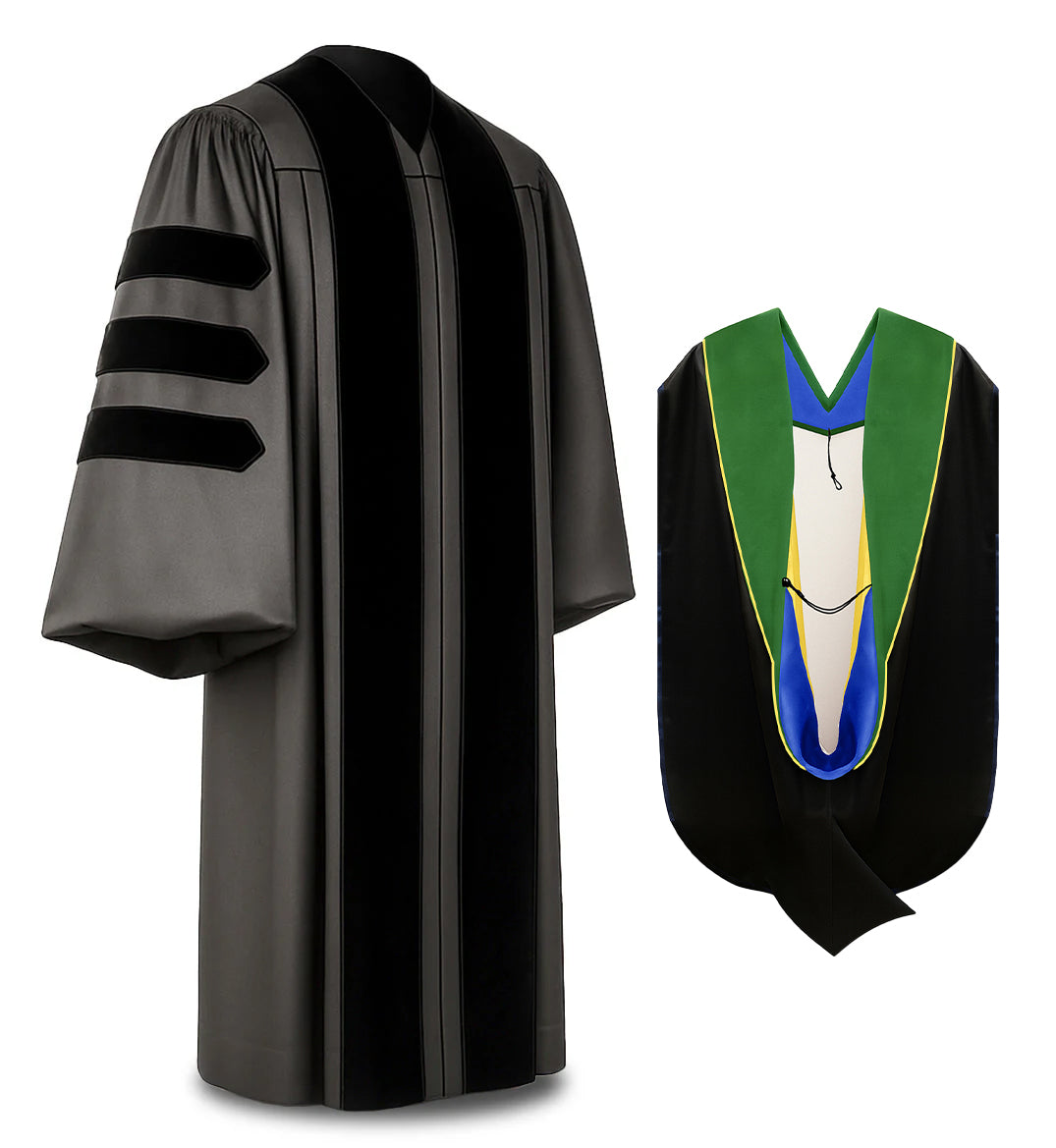 Deluxe Doctoral Academic Gown & Hood Package